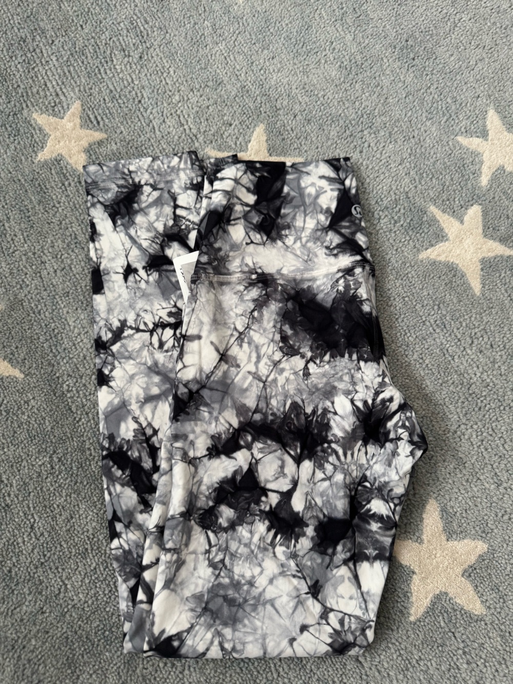lululemon athletica Tie-Dye Black and White Leggings